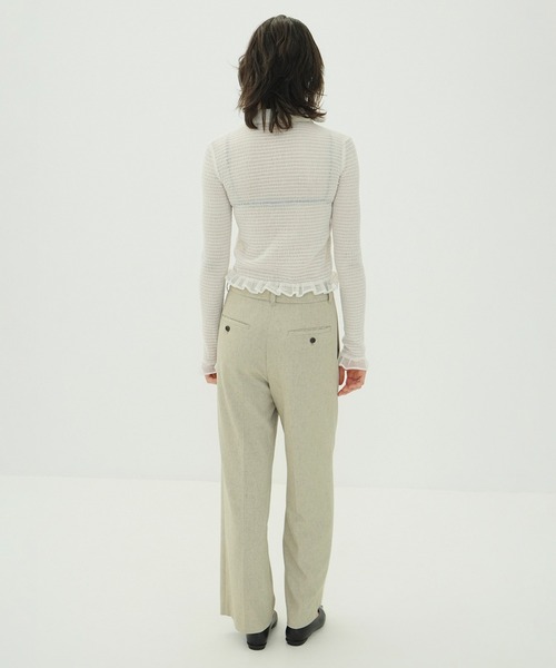 CLANE（クラネ）の「GATHERED MESH SHIRTS（シャツ/ブラウス・レディース・アイボリー/ブラック・1/2）」の7枚目の写真