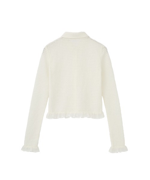CLANE（クラネ）の「GATHERED MESH SHIRTS（シャツ/ブラウス・レディース・アイボリー/ブラック・1/2）」の16枚目の写真