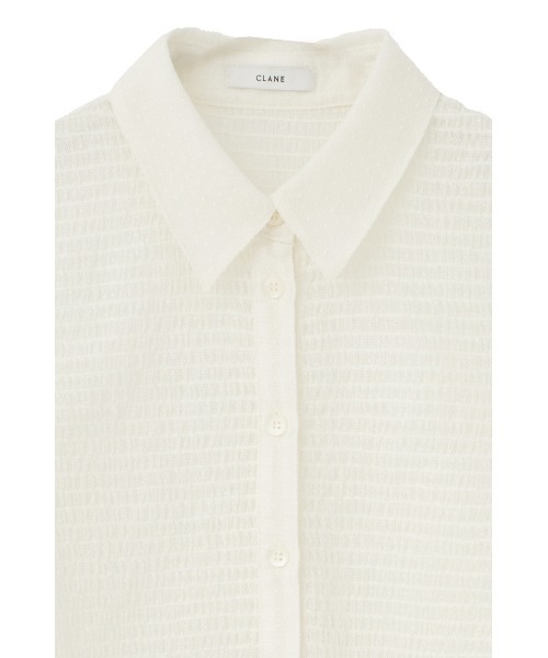 CLANE（クラネ）の「GATHERED MESH SHIRTS（シャツ/ブラウス・レディース・アイボリー/ブラック・1/2）」の17枚目の写真
