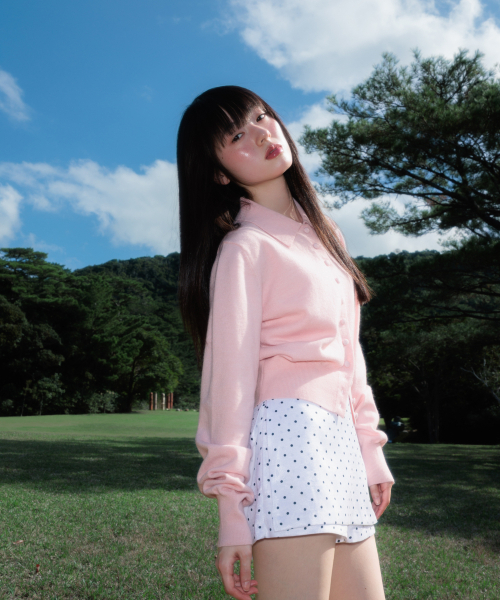 ROSEFRANTZ（ロゼフランツ）の「Fabric Button Collar Cardigan [Pink]（カーディガン/ボレロ・レディース・PINK・OS）」の19枚目の写真