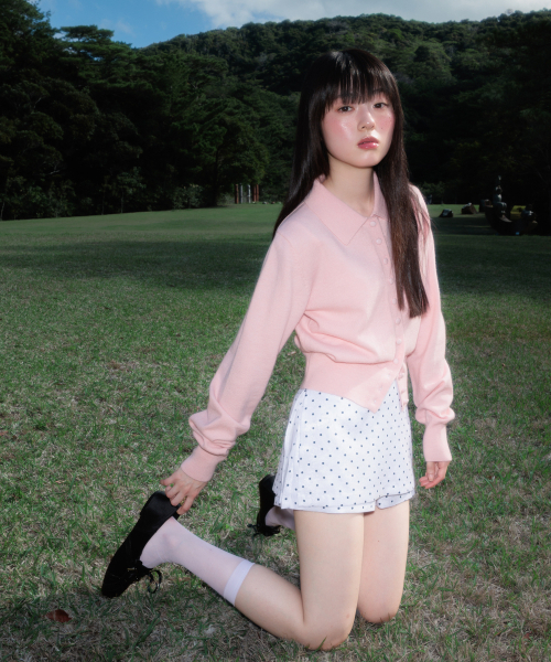 ROSEFRANTZ（ロゼフランツ）の「Fabric Button Collar Cardigan [Pink]（カーディガン/ボレロ・レディース・PINK・OS）」の21枚目の写真