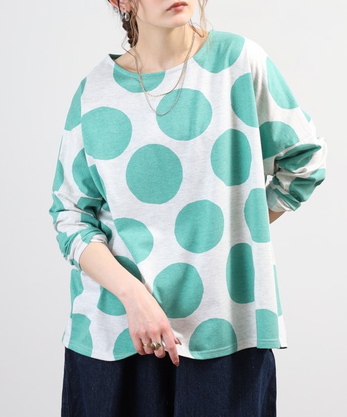 BARNDOOR（バーンドア）の「天竺長袖ドルマンプルオーバー 26AW（Tシャツ/カットソー・レディース・グレー系3/イエロー系1/グリーン系2/ブラック系2・FREE）」の4枚目の写真