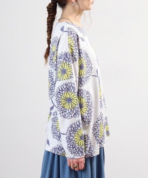 BARNDOOR（バーンドア）の「天竺長袖ドルマンプルオーバー 26AW（Tシャツ/カットソー・レディース・グレー系3/イエロー系1/グリーン系2/ブラック系2・FREE）」の7枚目の写真