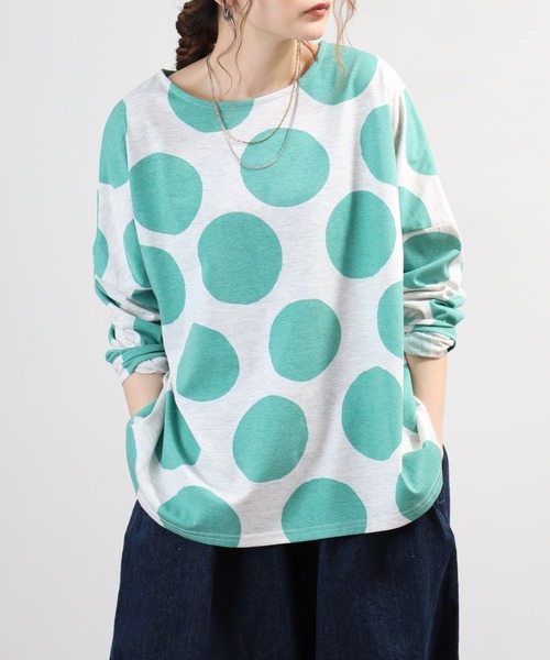 BARNDOOR（バーンドア）の「天竺長袖ドルマンプルオーバー 26AW（Tシャツ/カットソー・レディース・グレー系3/イエロー系1/グリーン系2/ブラック系2・FREE）」の19枚目の写真