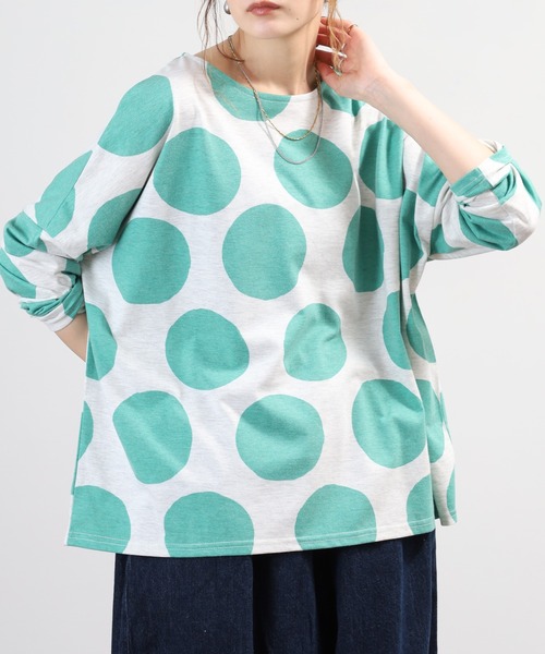BARNDOOR（バーンドア）の「天竺長袖ドルマンプルオーバー 26AW（Tシャツ/カットソー・レディース・グレー系3/イエロー系1/グリーン系2/ブラック系2・FREE）」の21枚目の写真