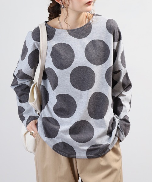 BARNDOOR（バーンドア）の「天竺長袖ドルマンプルオーバー 26AW（Tシャツ/カットソー・レディース・グレー系3/イエロー系1/グリーン系2/ブラック系2・FREE）」の12枚目の写真