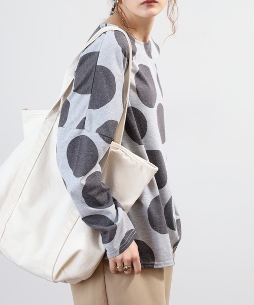 BARNDOOR（バーンドア）の「天竺長袖ドルマンプルオーバー 26AW（Tシャツ/カットソー・レディース・グレー系3/イエロー系1/グリーン系2/ブラック系2・FREE）」の13枚目の写真