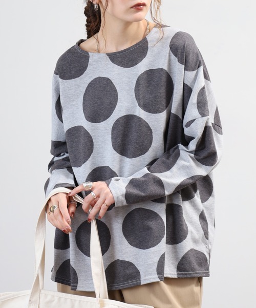 BARNDOOR（バーンドア）の「天竺長袖ドルマンプルオーバー 26AW（Tシャツ/カットソー・レディース・グレー系3/イエロー系1/グリーン系2/ブラック系2・FREE）」の16枚目の写真