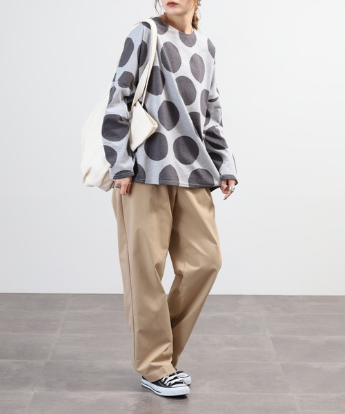 BARNDOOR（バーンドア）の「天竺長袖ドルマンプルオーバー 26AW（Tシャツ/カットソー・レディース・グレー系3/イエロー系1/グリーン系2/ブラック系2・FREE）」の17枚目の写真