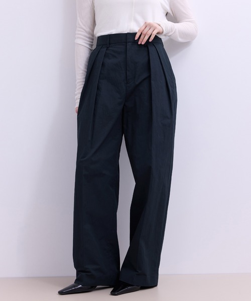 ADAM ET ROPE'(アダムエロペ)の「【WEB限定】ワイドレッグトラウザーパンツ(その他パンツ・レディース・ネイビー/ベージュ/ブラック・36/38/34)」の4枚目の写真