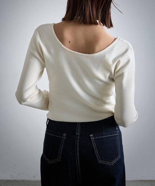 goocy（グーシー）の「【着回し力抜群！】チョーカー付き前後2WAYニット（ニット/セーター・レディース・ブラウン/ブラック/アイボリー・FREE）」の5枚目の写真