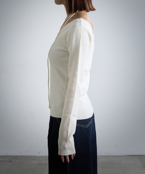 goocy（グーシー）の「【着回し力抜群！】チョーカー付き前後2WAYニット（ニット/セーター・レディース・ブラウン/ブラック/アイボリー・FREE）」の11枚目の写真