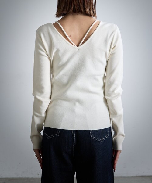 goocy（グーシー）の「【着回し力抜群！】チョーカー付き前後2WAYニット（ニット/セーター・レディース・ブラウン/ブラック/アイボリー・FREE）」の15枚目の写真