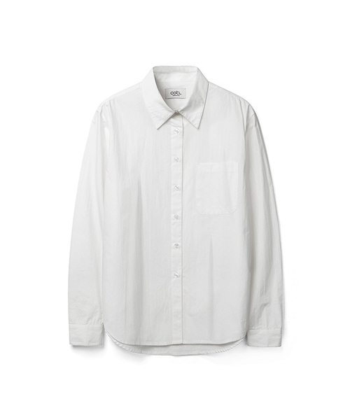 COSTUME O’CLOCK(コスチュームオクロック)の「ウォッシュドペーパー ロングスリーブシャツ 4 COLOR COWSH001(シャツ/ブラウス・レディース・ホワイト/スカイブルー/ネイビー/ライトイエロー・F)」の2枚目の写真