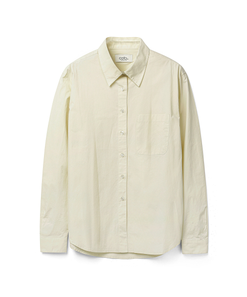 COSTUME O’CLOCK(コスチュームオクロック)の「ウォッシュドペーパー ロングスリーブシャツ 4 COLOR COWSH001(シャツ/ブラウス・レディース・ホワイト/スカイブルー/ネイビー/ライトイエロー・F)」の10枚目の写真