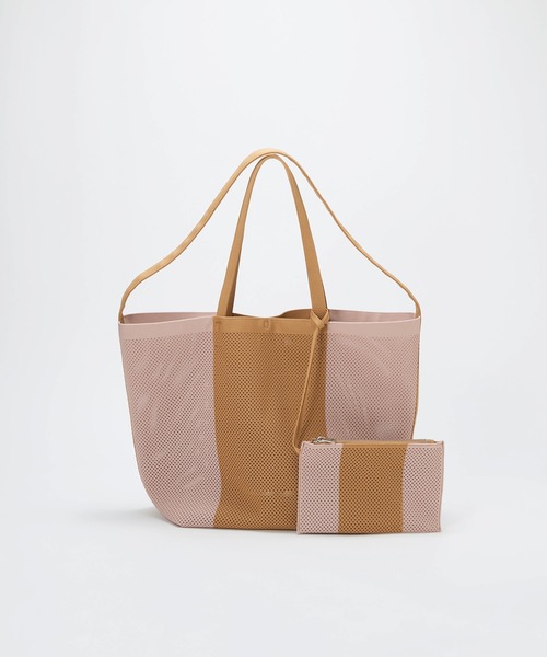 Breath TOPKAPI（ブレストプカピ）の「【Breath TOPKAPI】ニットジャガード 2way ビッグ トートバッグ ポーチ付き（トートバッグ・レディース・ブラック/グレイッシュブルー/ライトグレー/ブラウン/ベージュ・FREE）」の21枚目の写真