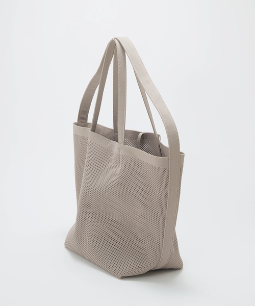 Breath TOPKAPI（ブレストプカピ）の「【Breath TOPKAPI】ニットジャガード 2way ビッグ トートバッグ ポーチ付き（トートバッグ・レディース・ブラック/グレイッシュブルー/ライトグレー/ブラウン/ベージュ・FREE）」の22枚目の写真
