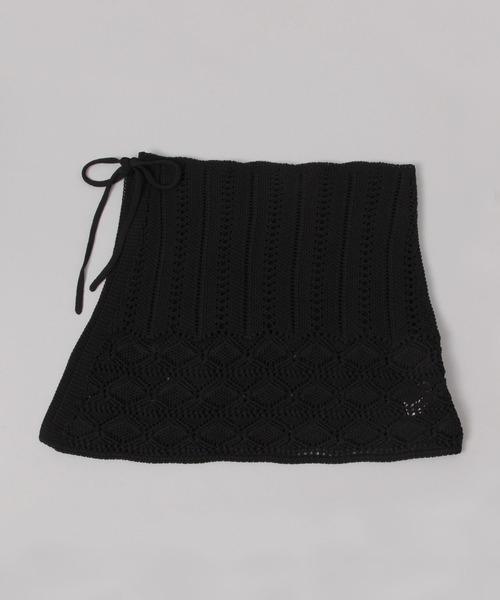 JEANASIS（ジーナシス）の「クロシェニットマキベルト/652856（ベルト・レディース・アイボリー/ブラック・FREE）」の2枚目の写真