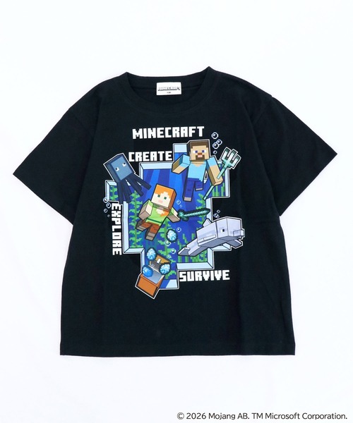 RUGGEDWORKS（ラゲッドワークス）の「《マインクラフト》 キッズ 半袖 ハーフパンツ パジャマ ルームウェア（ルームウェア/パジャマ・キッズ・ブラック/ブルー・120/130/140/150）」の4枚目の写真