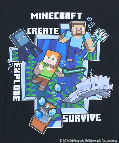 RUGGEDWORKS（ラゲッドワークス）の「《マインクラフト》 キッズ 半袖 ハーフパンツ パジャマ ルームウェア（ルームウェア/パジャマ・キッズ・ブラック/ブルー・120/130/140/150）」の7枚目の写真