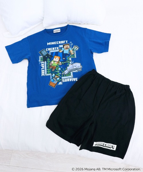 RUGGEDWORKS（ラゲッドワークス）の「《マインクラフト》 キッズ 半袖 ハーフパンツ パジャマ ルームウェア（ルームウェア/パジャマ・キッズ・ブラック/ブルー・120/130/140/150）」の10枚目の写真