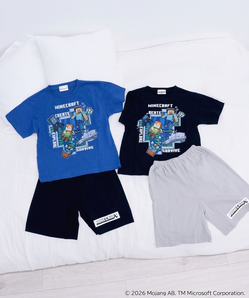 RUGGEDWORKS（ラゲッドワークス）の「《マインクラフト》 キッズ 半袖 ハーフパンツ パジャマ ルームウェア（ルームウェア/パジャマ・キッズ・ブラック/ブルー・120/130/140/150）」の18枚目の写真