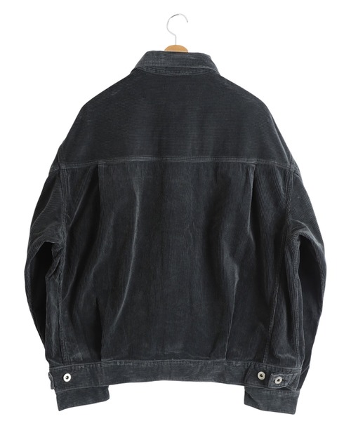 is-ness（イズネス）の「is-ness / イズネス：CORDUROY TRUCKER JACKET：1006AWJK02-25AW[NOA]（ブルゾン・メンズ・ネイビー/チャコール・L/M）」の4枚目の写真