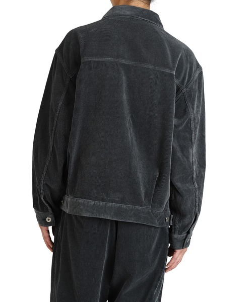 is-ness（イズネス）の「is-ness / イズネス：CORDUROY TRUCKER JACKET：1006AWJK02-25AW[NOA]（ブルゾン・メンズ・ネイビー/チャコール・L/M）」の14枚目の写真