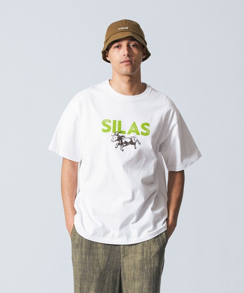 SILAS(サイラス)の「CAPRA S/S TEE(Tシャツ/カットソー・メンズ・アッシュ/ホワイト/バーガンディー/グリーン・M/L/XL)」の2枚目の写真