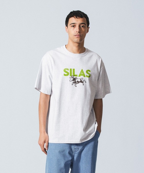 SILAS(サイラス)の「CAPRA S/S TEE(Tシャツ/カットソー・メンズ・アッシュ/ホワイト/バーガンディー/グリーン・M/L/XL)」の3枚目の写真