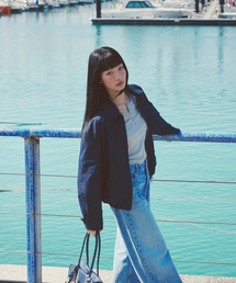 WASHED COTTON BLOUSON (NAVY)