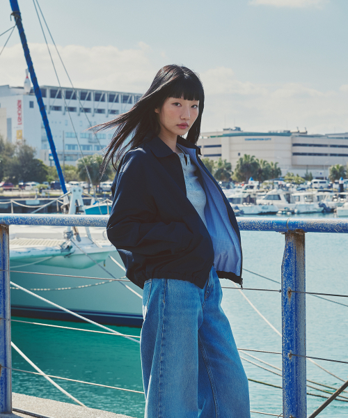AFTERHOURS(アフターアワーズ)の「WASHED COTTON BLOUSON (NAVY)(ブルゾン・レディース・ネイビー・FREE)」の2枚目の写真