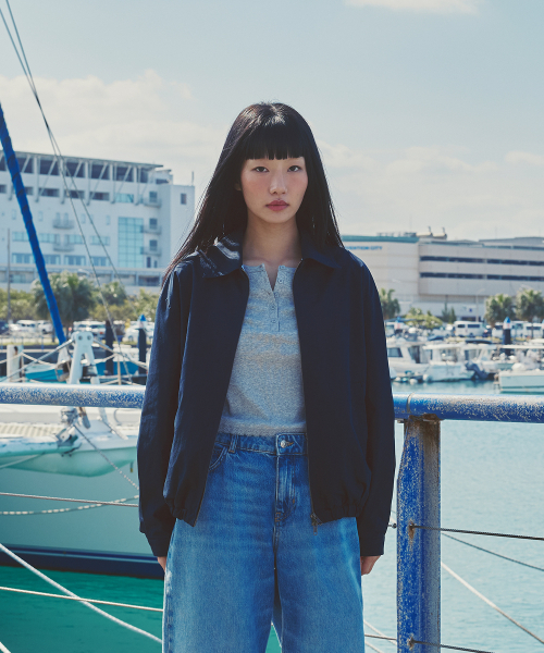 AFTERHOURS(アフターアワーズ)の「WASHED COTTON BLOUSON (NAVY)(ブルゾン・レディース・ネイビー・FREE)」の3枚目の写真