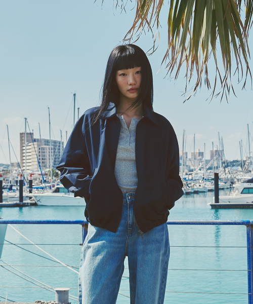 AFTERHOURS(アフターアワーズ)の「WASHED COTTON BLOUSON (NAVY)(ブルゾン・レディース・ネイビー・FREE)」の5枚目の写真