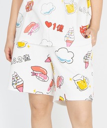 PUNYUS（プニュズ）の「【新サイズ】天国と地獄総柄スウェットショーパン（スウェットパンツ）」