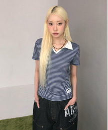 ソフトセミクロップカラーTシャツ [アサイブルー]