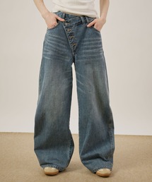 hazyl(�w�C�W��)��cross waist curve pants/�N���X�E�G�X�g�J�[�u�p���c(�f�j���p���c)