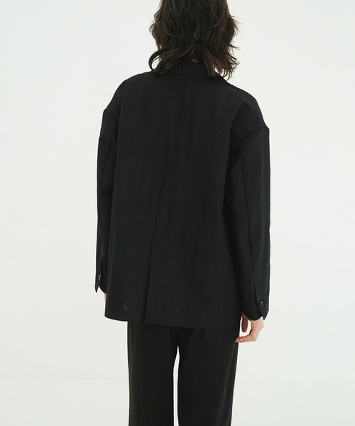 CLANE(クラネ)の「DAD MESH JACKET(テーラードジャケット・レディース・ピンク/アイボリー/ブラック・1/2)」の6枚目の写真