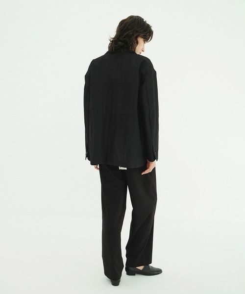 CLANE(クラネ)の「DAD MESH JACKET(テーラードジャケット・レディース・ピンク/アイボリー/ブラック・1/2)」の9枚目の写真
