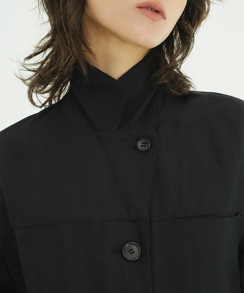 CLANE(クラネ)の「DAD MESH JACKET(テーラードジャケット・レディース・ピンク/アイボリー/ブラック・1/2)」の10枚目の写真