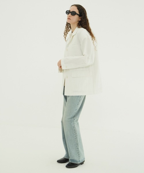 CLANE(クラネ)の「DAD MESH JACKET(テーラードジャケット・レディース・ピンク/アイボリー/ブラック・1/2)」の14枚目の写真