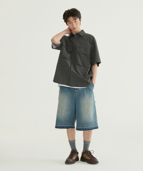 COVERNAT（カバーナット）の「ワークナイロンハーフシャツチャコール（シャツ/ブラウス・メンズ・その他・SMALL/MEDIUM/LARGE/X-LARGE/XX-LARGE）」の9枚目の写真