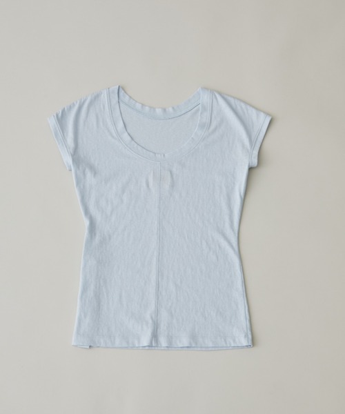 FUULLY STUDIO(フーリィーステューディオ)の「サイドボタンフレンチスリーブTEE(Tシャツ/カットソー・レディース・アイボリー/ブラック/ライトブルー・FREE)」の15枚目の写真