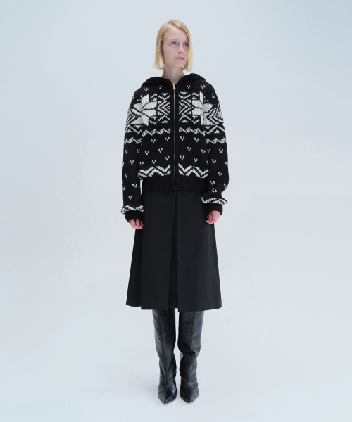 DIAGONAL(ダイアゴナル)の「NORDIC HOODIE ZIP UP (black)(パーカー・レディース・その他・FREE)」の4枚目の写真