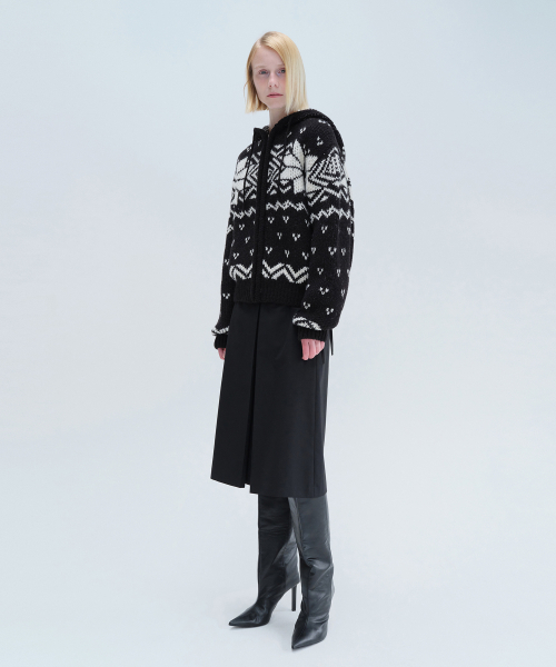 DIAGONAL(ダイアゴナル)の「NORDIC HOODIE ZIP UP (black)(パーカー・レディース・その他・FREE)」の5枚目の写真