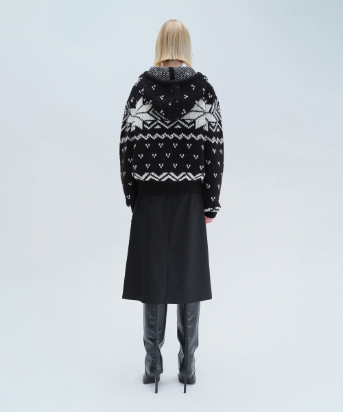 DIAGONAL(ダイアゴナル)の「NORDIC HOODIE ZIP UP (black)(パーカー・レディース・その他・FREE)」の6枚目の写真