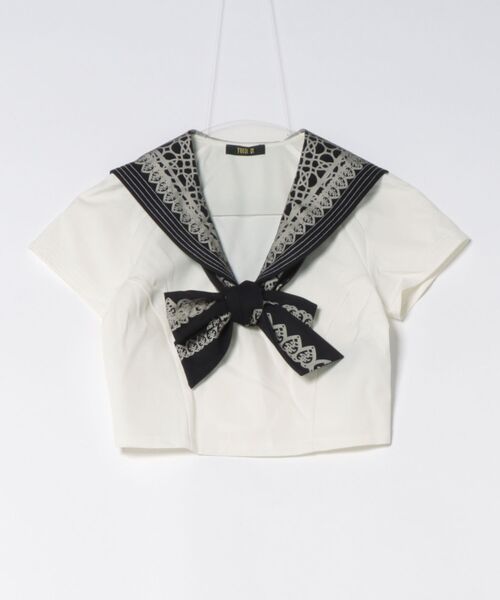 L.H.P(エルエイチピー)の「YUEQIQI/ユェチ・チ/Sailor Scarf Top(シャツ/ブラウス・レディース・ホワイト・S/M)」の1枚目の写真