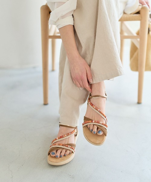 BAYFLOW(ベイフロー)の「エスニックロープサンダル(サンダル・レディース・シルバー/ゴールド・SMALL/LARGE/MEDIUM)」の1枚目の写真