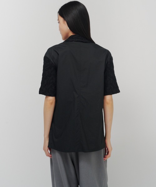 THINGS THAT MATTER（シングス ザット マター）の「CHAOS EMBROIDERY BLOUSE / カオス エンブロイダリー ブラウス（シャツ/ブラウス・レディース・ブラック/ホワイト・FREE）」の9枚目の写真