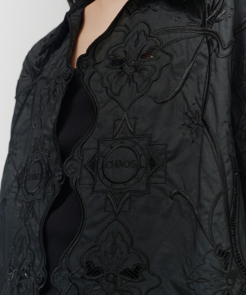 THINGS THAT MATTER（シングス ザット マター）の「CHAOS EMBROIDERY BLOUSE / カオス エンブロイダリー ブラウス（シャツ/ブラウス・レディース・ブラック/ホワイト・FREE）」の10枚目の写真